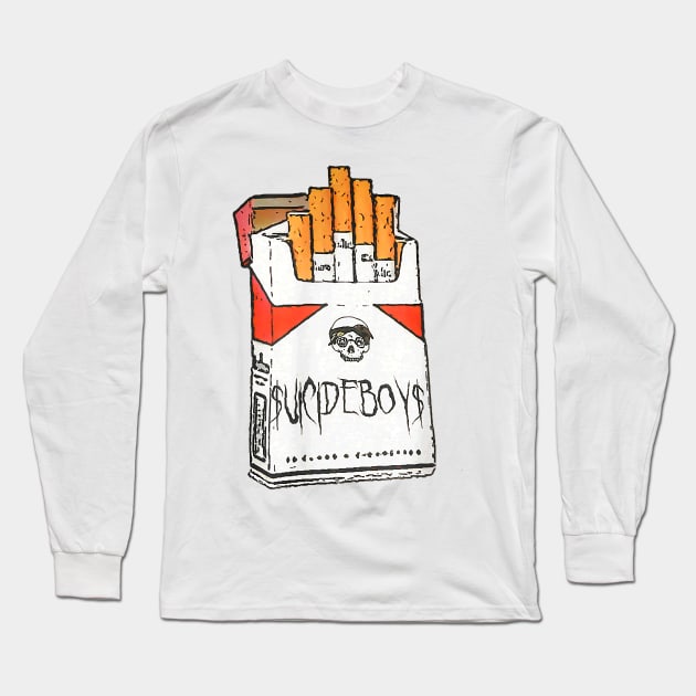 Vintage Marlboro Smoking Tobacco Shirt | Retro Cigarette Design Tee | Funny Ironic "Smoking is Cool" Tee Long Sleeve T-Shirt by Trogexy Pearcepn